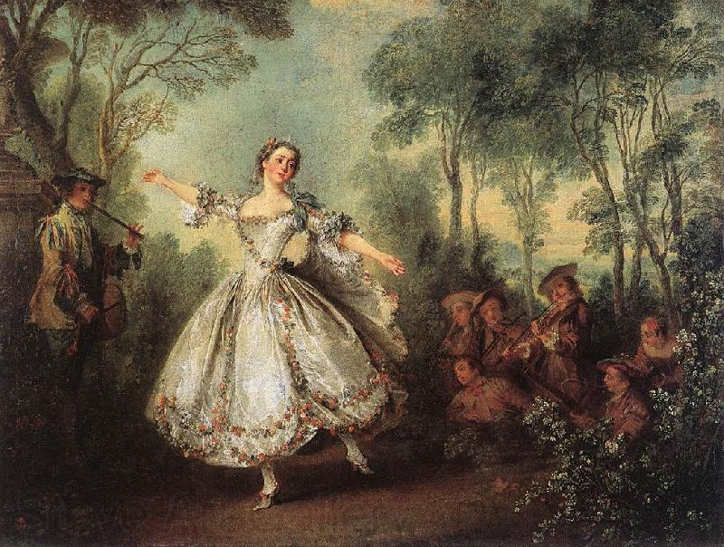 LANCRET, Nicolas Mademoiselle de Camargo Dancing g Norge oil painting art